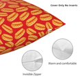 thumbnail image 3 of Pofeuu A Big Hot Dog Print Double-sided plush pillowcase Square Throw Pillow Covers Pillows Cover for Living Room Bedroom Sofa Couch Cushion Cover（No pillow core）-12"x12", 3 of 7