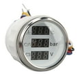 Water Temp Gauge Oil Pressure Voltage Meter 52mm 3 in 1 Digital Display
