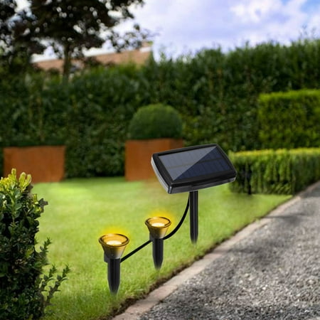 Waterproof Led Solar Power Security Spotlights Outdoor Garden Landscape Lighting Exterior Lights For Tree Flag Yard Pool Lawn Driveway Light Fixture Wall Lamps Warm White Walmart Canada