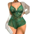 thumbnail image 4 of Keeccty Women Sexy Suspender Lace Stitching One-Piece Pajamas Babydoll Lingerie Onesies, 4 of 5