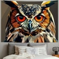 thumbnail image 2 of Orinice Owl Triangles Tapestry Wall Hanging Unique Style Home Decor for Living Room Bedroom Apartment Farmhouse Dorm 50x40inch, 2 of 6