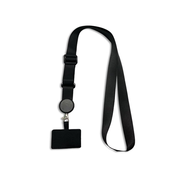 Bearachild Cordones universales para teléfono, parche cruzado para viaje, portátil, ajustable, para teléfono móvil, antipérdida, para colgar Teléfono y Comunicación Negro