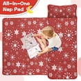 thumbnail image 4 of Red Christmas Snowflake Pattern Toddler Nap Mats for Kids Preschool,51"x22" Sleeping Mat Bag or Kids,Toddler Sleeping Bag,Toddler Nap Mat or Daycare, 4 of 6
