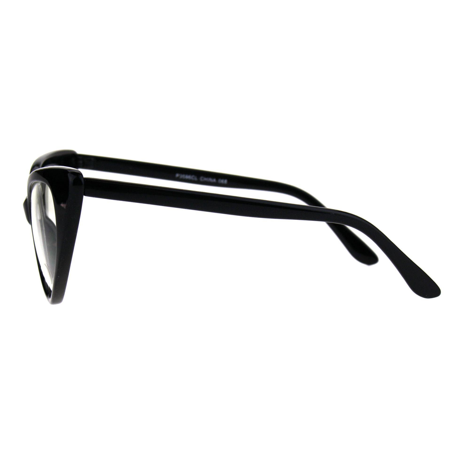 Classic Womens Gothic Clear Lens Cat Eye Glasses Black - image 3 of 3