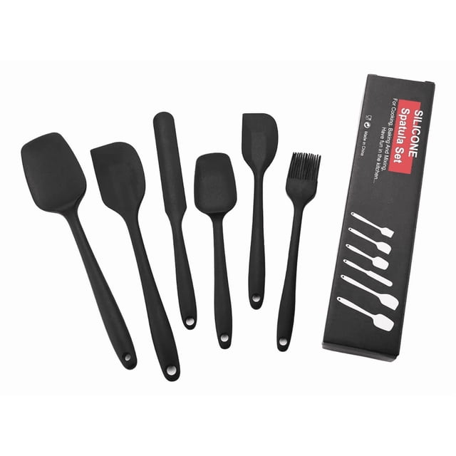 Set 6 Utensilios De Cocina De Silicona Espatulas Reposteria Xtellar rojo