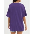 thumbnail image 3 of Women's Oversized T-Shirt Loose Round Neck Short Sleeve Top Summer Casual Shirt 2024 Basic T-Shirt, 3 of 4