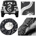 thumbnail image 4 of Independence Day American Flag Eagle Spare Tire Cover Wheel Protectors Dust-Proof Wheel Tire Cover Fit Trailer, Rv, Sand Many Vehicle, 4 of 10