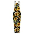 thumbnail image 5 of Wycnly Jumpsuits for Women Dressy Loose Wide Leg Spaghetti Strap Long Jumpsuits Overalls with Pocket Summer Sleeveless V-Neck Leopard Print Maxi Formal Rompers Yellow m, 5 of 6
