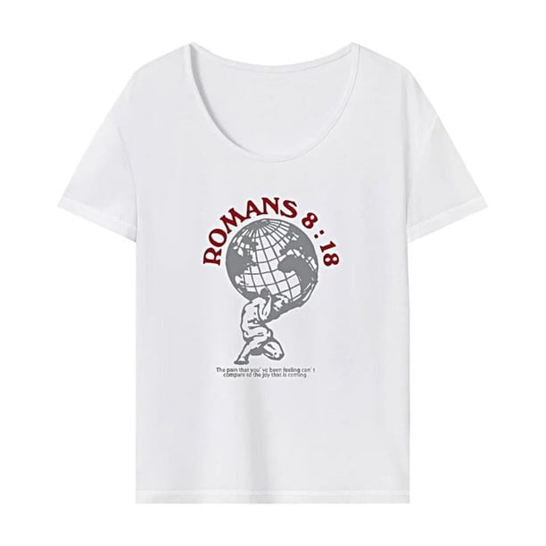 Camiseta para mujer, camiseta con cuello redondo, ropa de calle, Top sencillo de manga corta para mujer para la playa XL