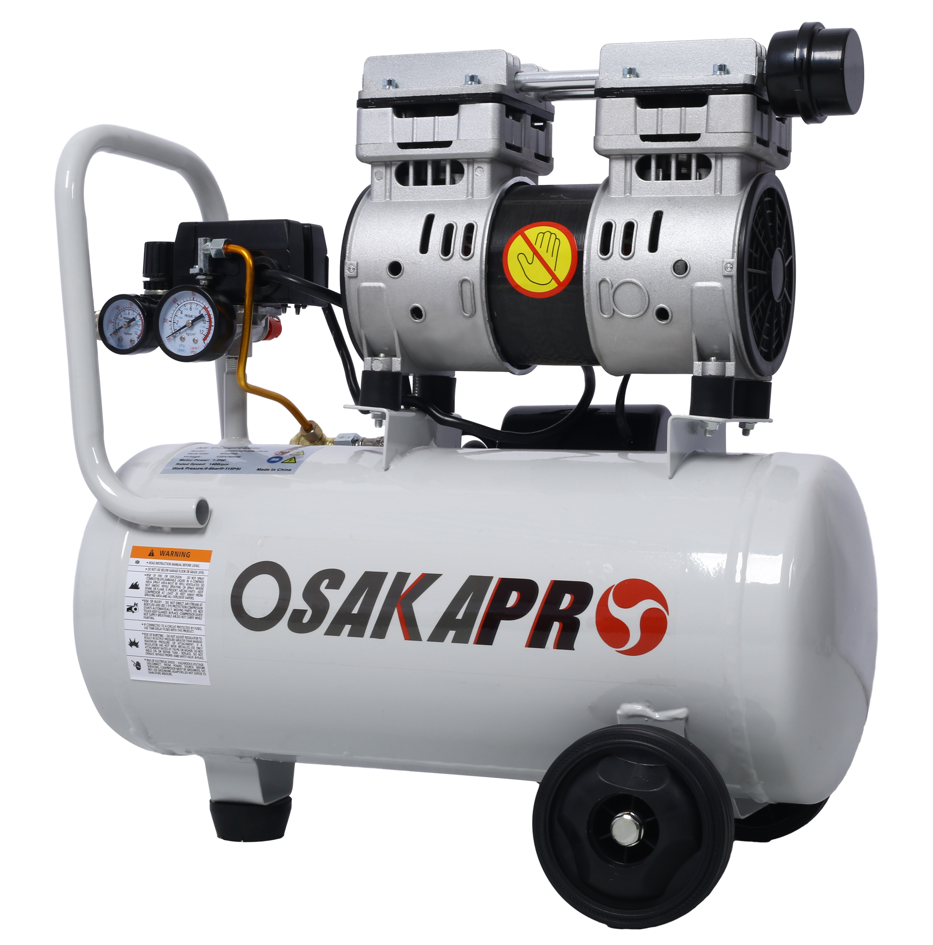 1.5 HP Air Compressor 8 Gallon Oil-Free - Portable Electric Shop Compressor