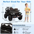 thumbnail image 2 of EastVita 24V Ride On Toys for Big Kids, 4WD 2 Seater Ride On Cars with Remote Control, Adjustable Footwell Electric Vehicle, 3 Speeds, Led Lights, Bluetooth Black, 2 of 9