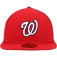 thumbnail image 2 of Men's New Era Red Washington Nationals 9/11 Memorial Side Patch 59FIFTY Fitted Hat, 2 of 6
