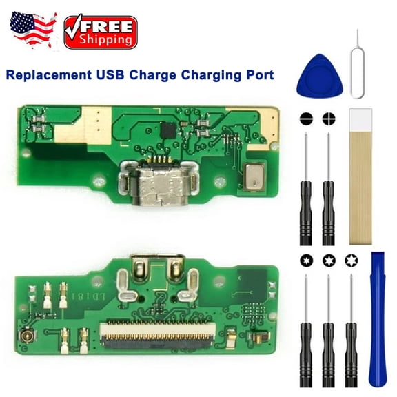 1 Pcs Replacement USB Charge Charging Port for SM-T290NZKAXAR, SM-T290NZSAXAR, SM-T290NZKCXAR, SM-T290NZSCXAR, SM-T290NZSKXAR, SM-T295NZSATPA with Repair Tools