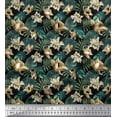 thumbnail image 1 of Soimoi Cotton Duck Fabric Monstera Leaf & Floral Fabric Prints by Yard 42 Inch Wide, 1 of 3