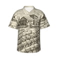 thumbnail image 2 of Goofa Vineyard Landscape Hawaiian Shirt for Men, Unisex Summer Beach Casual Short Sleeve Button Down Shirts,Aloha Tropical Floral print shirt-, 2 of 9