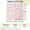 thumbnail image 2 of Red Strawberry Plants Fruit Pink Pattern Square Fitted Tablecloth with Elastic Edge,Square Table Cover,Washable Elastic Table Cover for Home Kitchen Party Decor 34"x34", 2 of 6