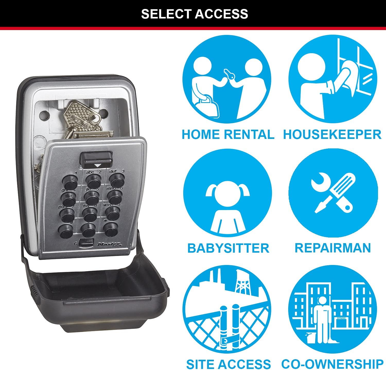 Master Lock - 5423E Push Button Select Access® Key Safe