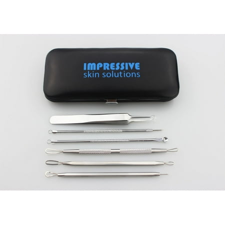Steel Finial (Blackhead Remover Tool Kit Set 6 PCS Professional Surgical Stainless Steel Extractors for Facial and Body)