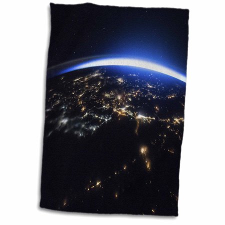 3dRose Space View Earth Horizon Science - Towel  15 by 22-inch (twl_284429_1)