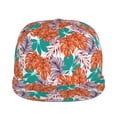 thumbnail image 2 of Daiia Hawaiian Style print Flat Bill Hats Flat Brim Trucker Cap Baseball Cap Adjustable Classic Low Profile Hat Unconstructed Plain Cap, 2 of 9