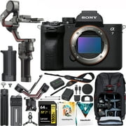 Sony a7 IV Full Frame Mirrorless Camera Body ILCE-7M4/B Filmmaker's Bundle Including DJI RS 3 Gimbal Stabilizer Kit + Deco Gear Photography Backpack + 64GB High Speed Card & Software