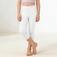 thumbnail image 5 of IFNWSV Girls Yoga Pants Solid Stretchy High Waisted Leggings Athletic Cropped Tights for Active Wear White 10 Years, 5 of 7