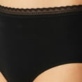 thumbnail image 2 of SCHIESSER Bragas midi para mujer, paquete de 6 - 6Pack Midi, algodón elástico, liso Negro 3XL (XXX-Large), 2 of 5