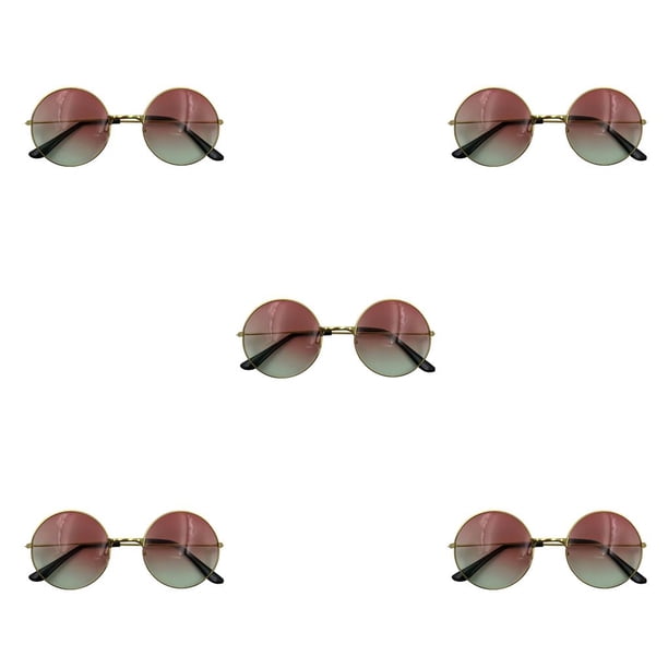 Vogacara Sun Eyewear Creativo Práctico Diseño especial Gafas de sol multicolores Fiesta de baile multifuncional para mujeres Rosa, verde rosa, verde 5piezas Vogacara CBP251840