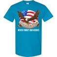 thumbnail image 3 of Inktastic Memorial Day Never Forget Our Heroes Bald Eagle T-Shirt, 3 of 5