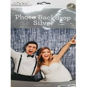 Way to Celebrate Silver Foil Backgrounds Drop Decoration, Size 6x8