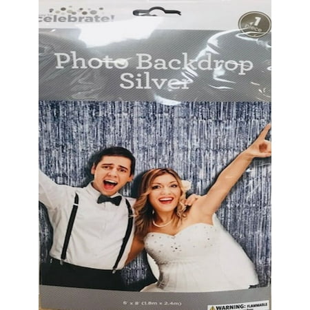 Way to Celebrate Silver Foil Backgrounds Drop Decoration, Size 6x8