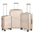 thumbnail image 1 of HIKOLAYAE Upright Luggage with 8-Wheel Spinner in Azure Blue, 3 Piece - TSA Compliant, 1 of 3