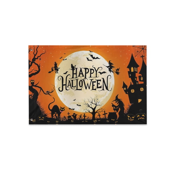 Happy Halloween Flag, Pumpkin Banner, Single-Sided 2x3 Ft Outside Fall Garden Flag for Yards Patio Outdoor Halloween Decor