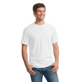 thumbnail image 3 of Gildan Men's T-shirt-White tees | 100% Heavy Cotton 6 Pack | Rib Collar- Classic Width | Short Sleeve Shirts 5.3 oz | Size: 3XL, 3 of 4