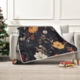 thumbnail image 7 of Yayeee Throw Blanket for Couch Soft Warm 60" x 80" Sofa Chair Bed Decoration, Black Floral Pattern, 7 of 7