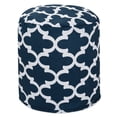 thumbnail image 3 of Peach Trellis Small Pouf, 3 of 5