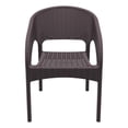 thumbnail image 4 of Compamia Panama Resin Wickerlook Patio Dining Arm Chair in Brown, 4 of 11