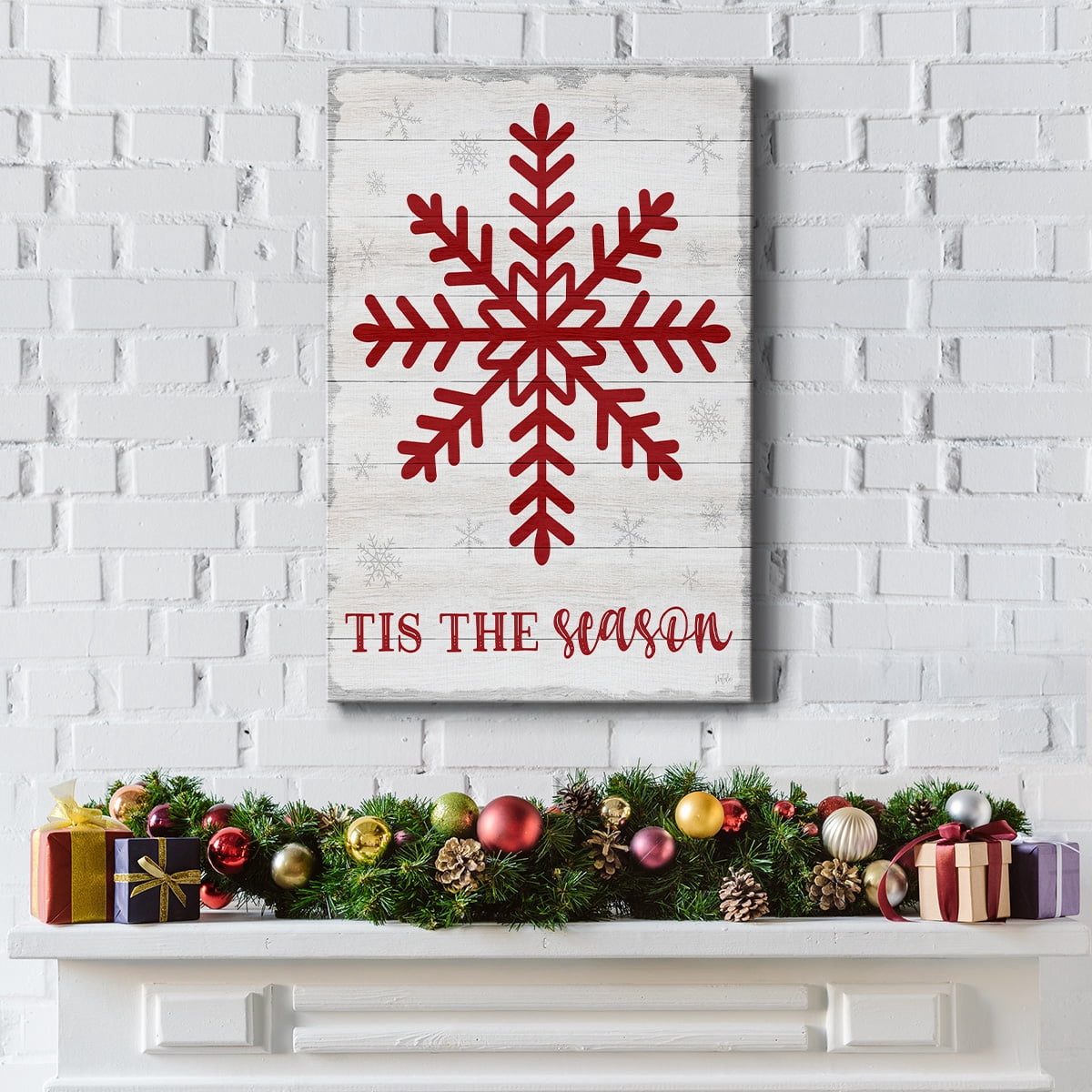 Tis the Season Snowflake- Gallery Wrapped Canvas