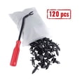 thumbnail image 1 of 120pcs ATV UTV Body Fastener Rivets Push Pin Compatible with Polaris RZR Ranger Suzuki King Quad Kawasaki Rancher Plastic Fender Clips with Remover, 1 of 5
