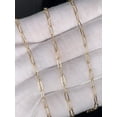 thumbnail image 3 of Solid 1/20 14k Gold Real Paperclip Necklace Chain 18 inches Mens Womens Paperclip 2.1mm, 3 of 6