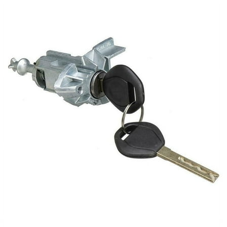For - E53 X5 2000-2006 Left Driver Side Door Lock 5121 7 035 421 51217035421,1 * Door lock cylinder 2 * Key,silver