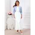 thumbnail image 3 of DARING DIVA Women's Formal Bolero for Evening Dress Wedding Cocktail Shrug 2XL Light Blue, 3 of 6