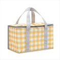 thumbnail image 2 of Bolsa Aislante Bolsas de Cesta de Picnic Bolsa de Playa Bolsa Refrigeradora Plegable Reutilizable con Tapa con Cremallera para Picnic Cálido o Frío Amarillo, 2 of 5