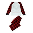 thumbnail image 6 of Qiylii Christmas Family Matching Pajamas Set, Deer Print Tops+Plaid Print Pants, 6 of 9