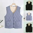 thumbnail image 2 of Samickarr Fleece Vest for Women Casual Warm Sleeveless Button Jacket Plus Size Fall Soft Lightweight Solid Color Gilet with Pockets, 2 of 7