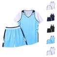 thumbnail image 3 of FUZHIQ Boys Activewear Set-2 Piece Athletic Basketball Shirt and Gym Shorts, Lightweight Breathable Sports Outfit for Boys,3-16 Years, 3 of 7