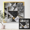 thumbnail image 4 of Designart 'Touches Of Gold With Marble Granite Agate' Modern Framed Art Print, 4 of 4