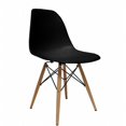 thumbnail image 1 of WoodLeg Dining Side Chair, Black, 1 of 1