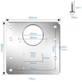 thumbnail image 3 of 20Pcs Cabinet Hinge Repair Plate Kit Kitchen Cupboard Door Hinge Mounting Plate with Holes Flat Fixing Brace Brackets, 3 of 4