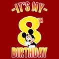 thumbnail image 2 of Girl's Mickey & Friends It's My 8th Birthday Graphic Tee Red Medium, 2 of 5